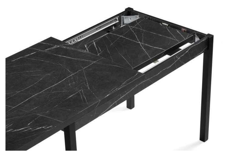 Стол деревянный Центавр 120(160)х70х76 файерстоун / черный матовый-7