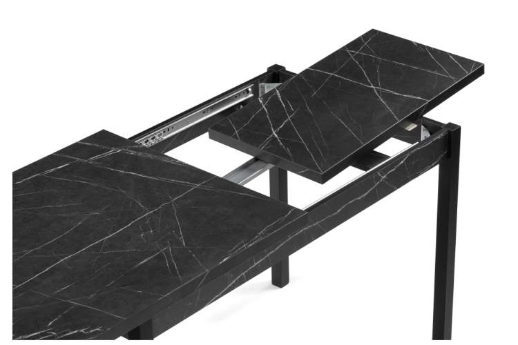 Стол деревянный Центавр 120(160)х70х76 файерстоун / черный матовый-8