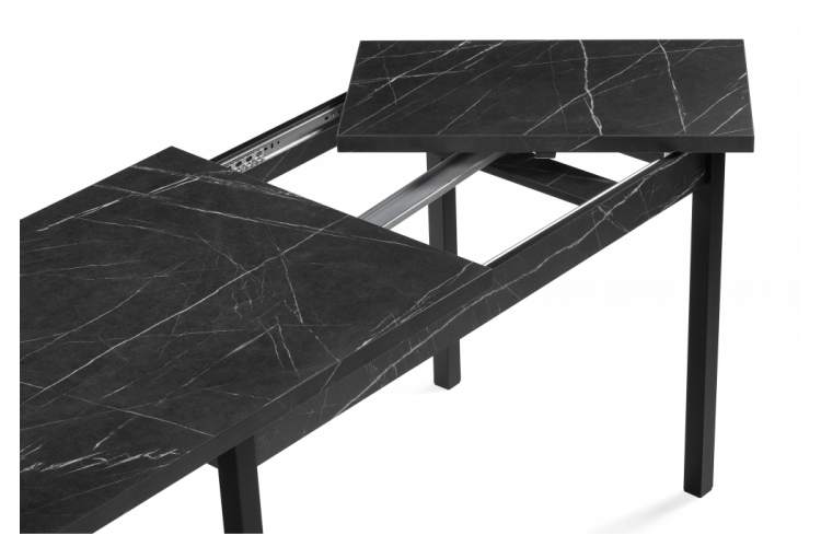 Стол деревянный Центавр 120(160)х70х76 файерстоун / черный матовый-9