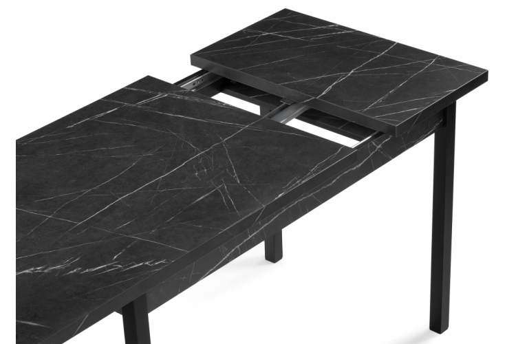 Стол деревянный Центавр 120(160)х70х76 файерстоун / черный матовый-11