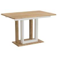 Стол деревянный Санса 120 дуб монтана / белая шагрень