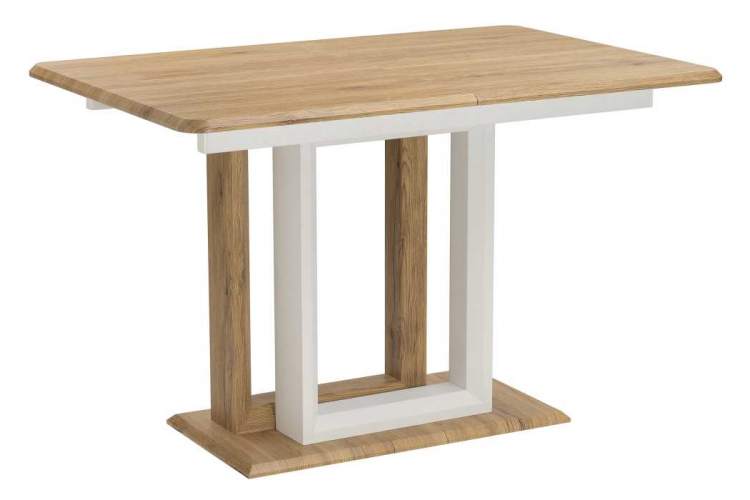 Стол деревянный Санса 120 дуб монтана / белая шагрень