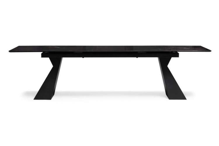 Стол стеклянный Денхольм 240(290)х100х75 обсидиан / черный-2