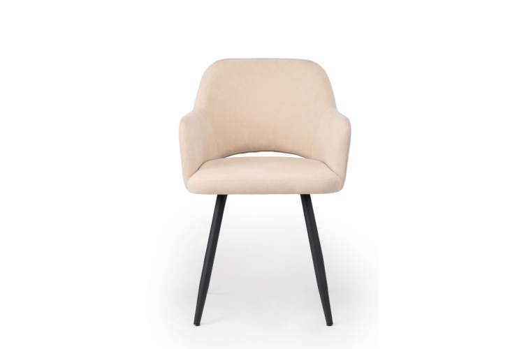 Стул на металлокаркасе Эолин бежевый (glory 03) / черный-1