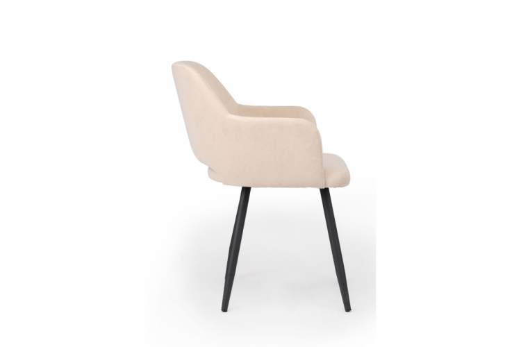 Стул на металлокаркасе Эолин бежевый (glory 03) / черный-2