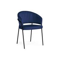 Стул на металлокаркасе Лео синий Brendy Classic Blue 08 / черный Стул на металлокаркасе Лео синий Brendy Classic Blue 08 / черный