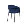 Стул на металлокаркасе Лео синий Brendy Classic Blue 08 / черный
