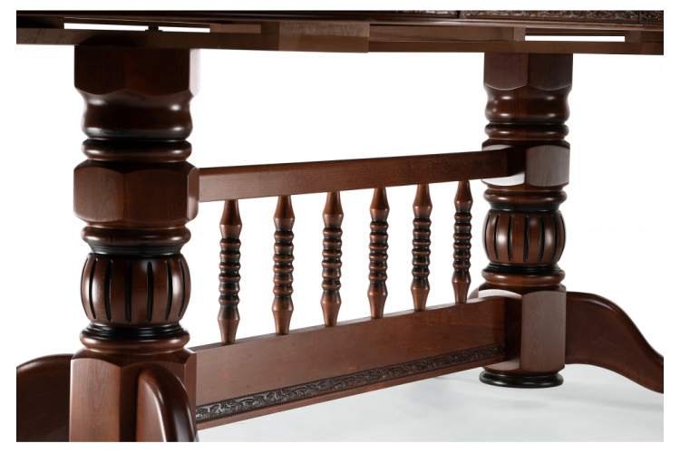 Стол деревянный Кантри орех с коричневой патиной-10