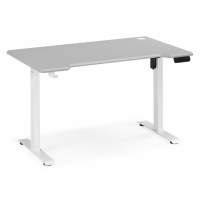 Компьютерный стол Маркос 140х80 светло-серый / белый