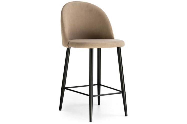 Амизуре бежевый / черный матовый Барный стул