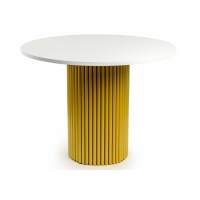 Стол деревянный Барел 90 белый / золото