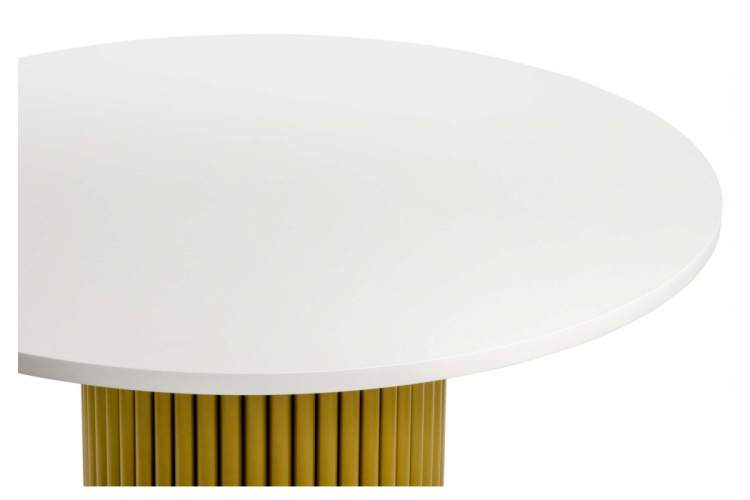 Стол деревянный Барел 90 белый / золото-3