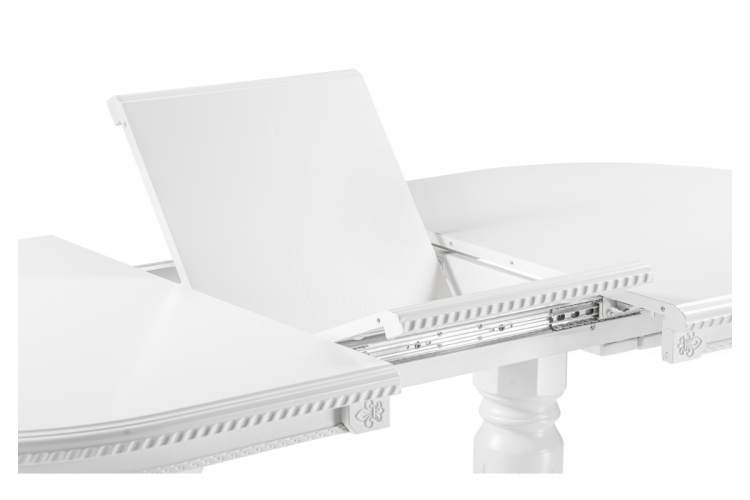 Стол деревянный Эритрин овальный белый-5