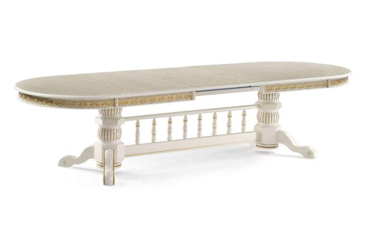 Стол деревянный Кассиль крем / золотая патина-1