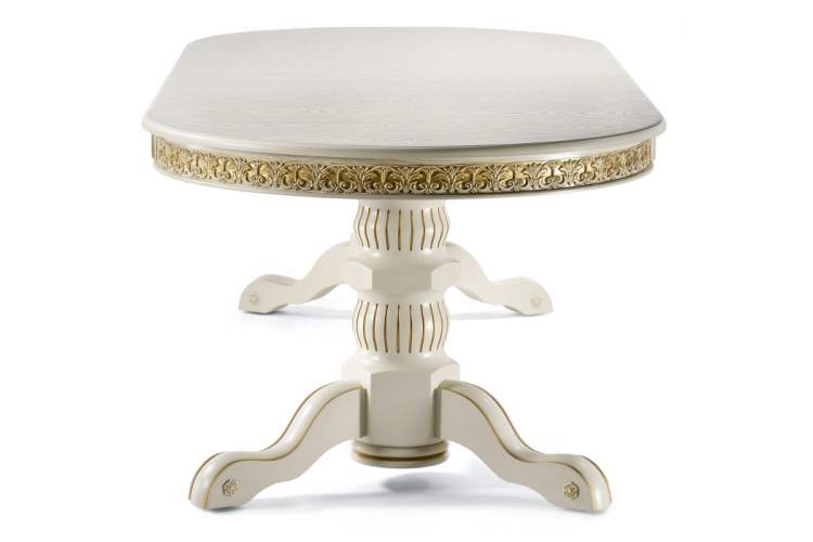 Стол деревянный Кассиль крем / золотая патина-2