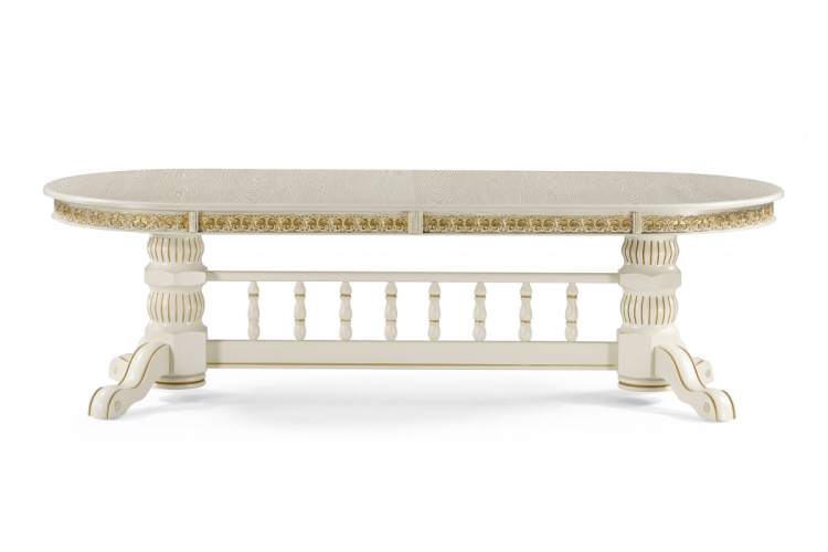 Стол деревянный Кассиль крем / золотая патина-3