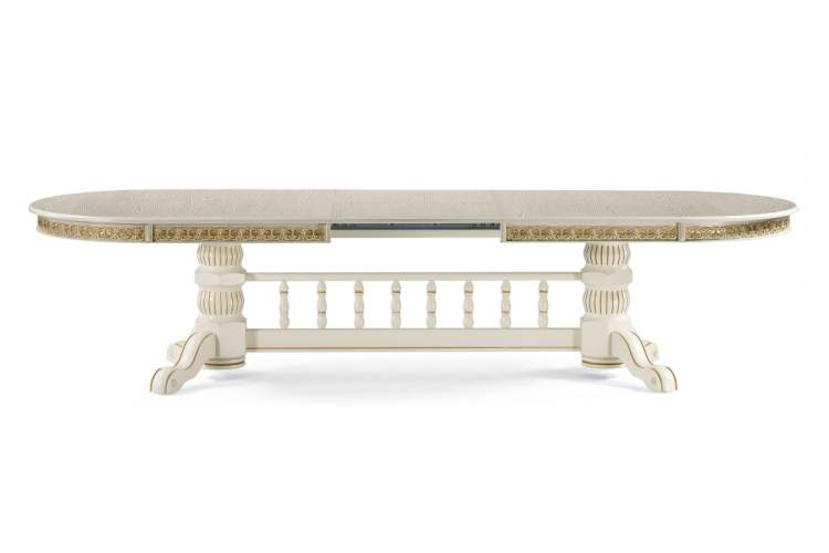 Стол деревянный Кассиль крем / золотая патина-4