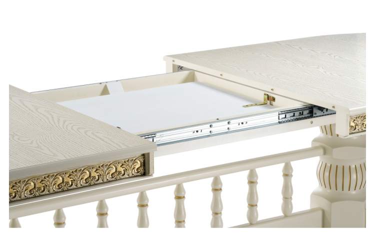 Стол деревянный Кассиль крем / золотая патина-5