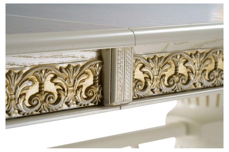 Стол деревянный Кассиль крем / золотая патина-8