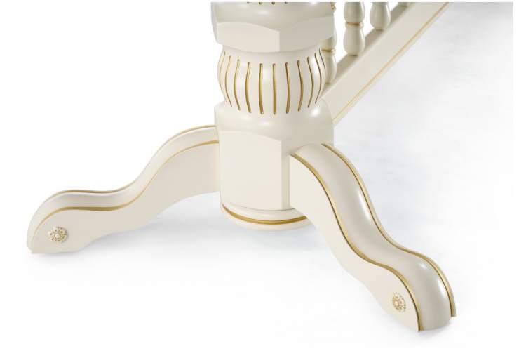 Стол деревянный Кассиль крем / золотая патина-9