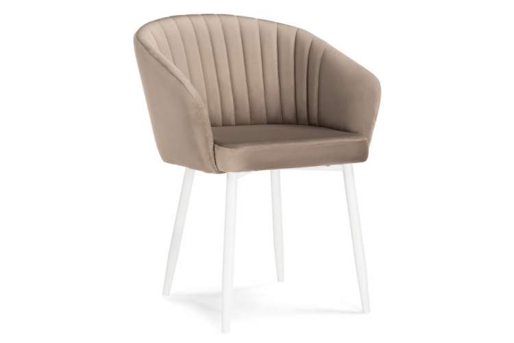 Стул на металлокаркасе Корсо бежевое / белое