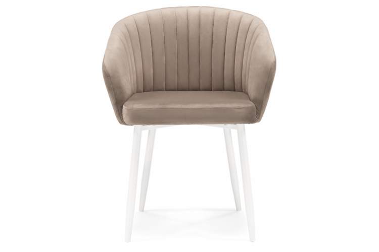 Стул на металлокаркасе Корсо бежевое / белое-2