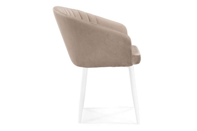 Стул на металлокаркасе Корсо бежевое / белое-3