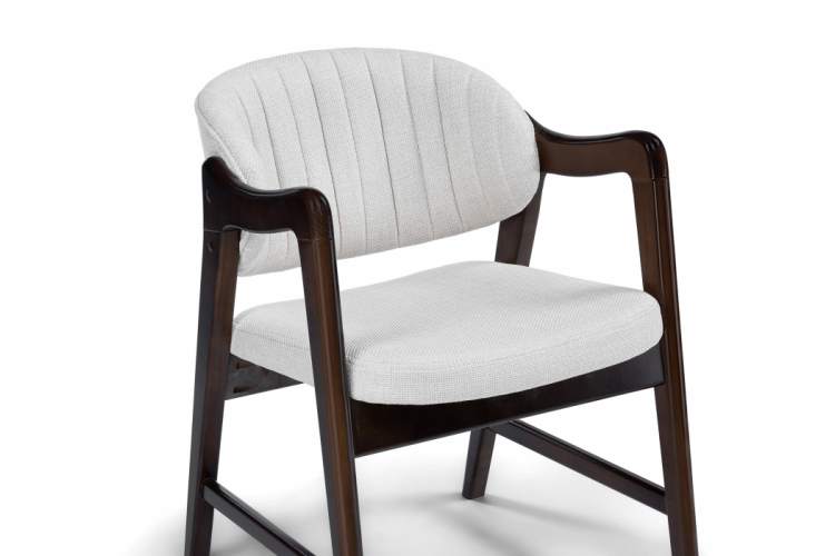 Стул деревянный Никсон ткань мешковина 9199-2 / цвет орех-10