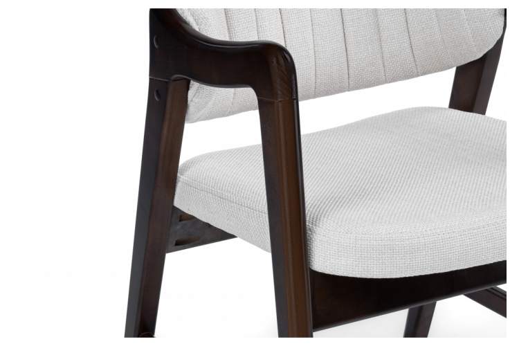 Стул деревянный Никсон ткань мешковина 9199-2 / цвет орех-11