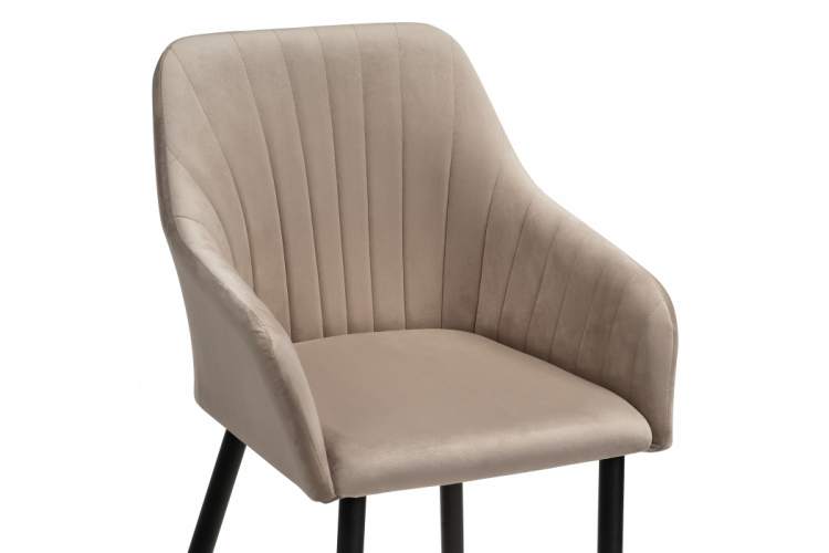 Стул на металлокаркасе Слэм бежевое / черное-5