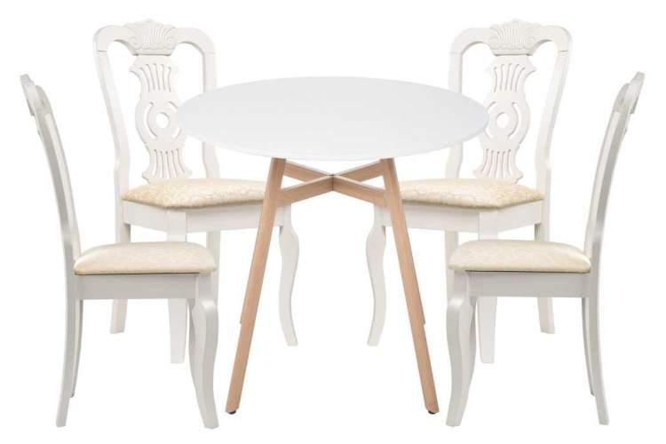 Обеденная группа Акутто 90 white