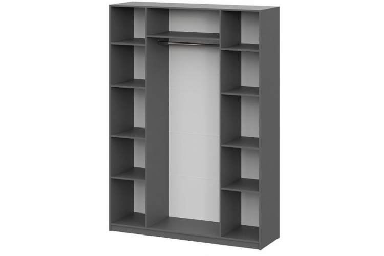 Шкаф Даиго четырехстворчатый графит серый-3