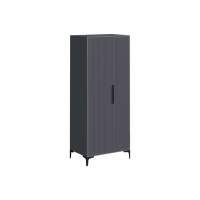 Шкаф Иадама двухстворчатый графит / графит софт