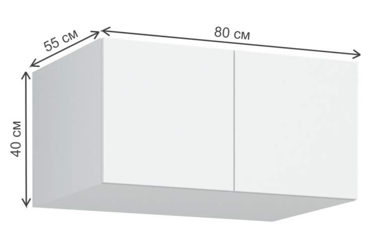 Шкаф Широн 800 белый / белый-2