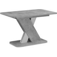 Стол деревянный Аврора цемент светлый / белый