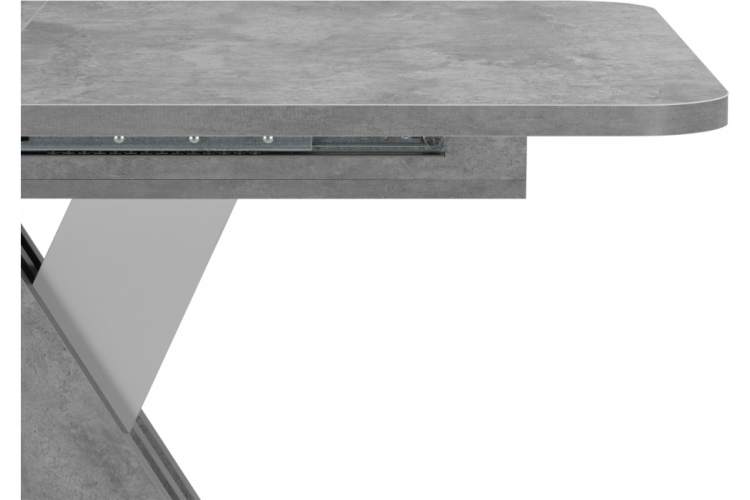 Стол деревянный Аврора цемент светлый / белый-5