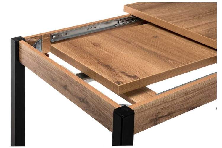 Стол деревянный Оригон дуб горный / черный матовый-5