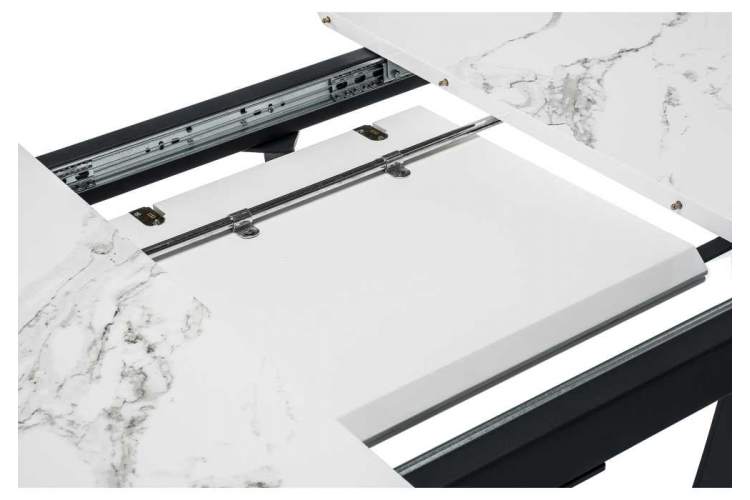 Стол деревянный Миссандея белый мрамор / графит-5