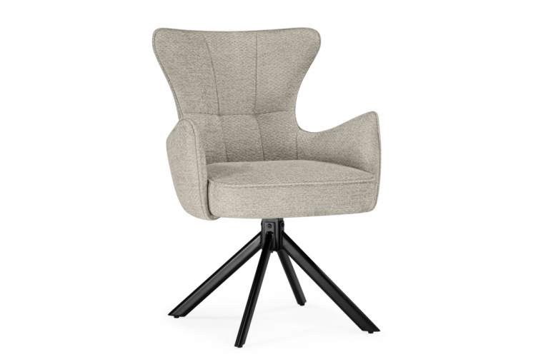 Стул на металлокаркасе Atlanta beige / black крутящийся