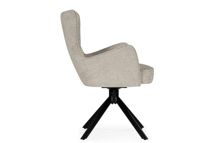 Стул на металлокаркасе Atlanta beige / black крутящийся-4