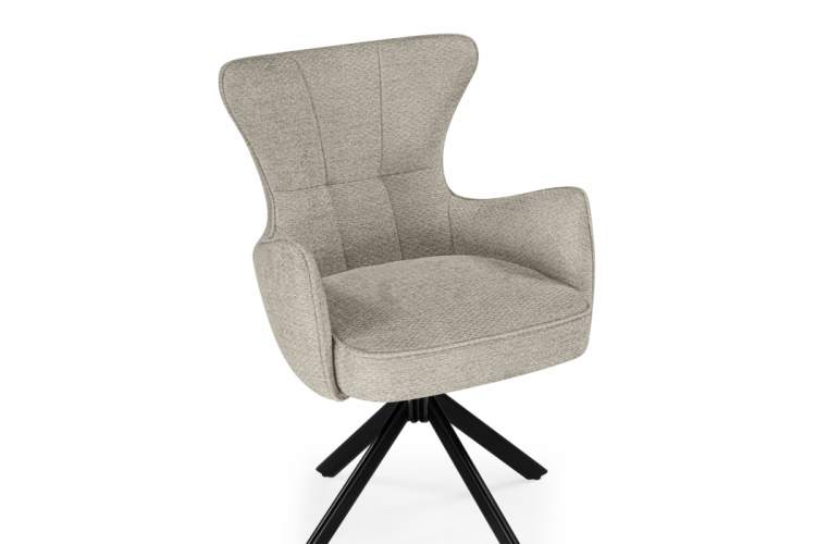 Стул на металлокаркасе Atlanta beige / black крутящийся-6