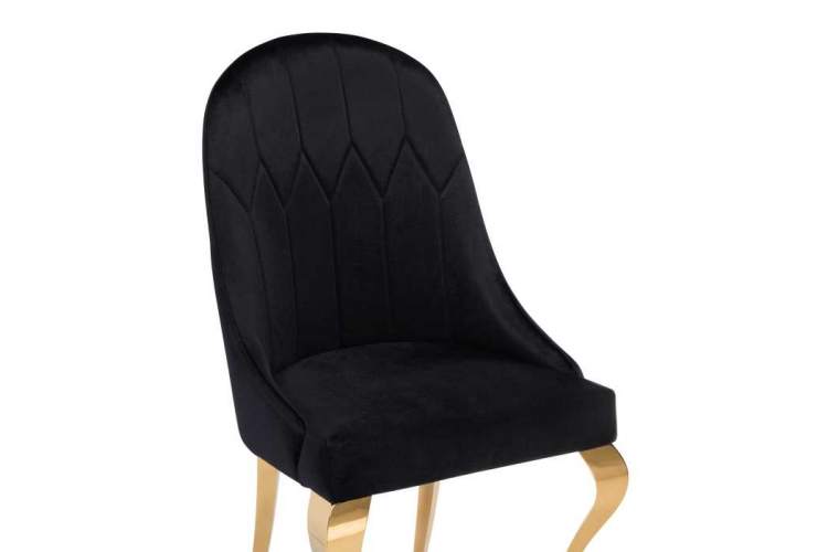 Стул на металлокаркасе Gustav black / gold-4