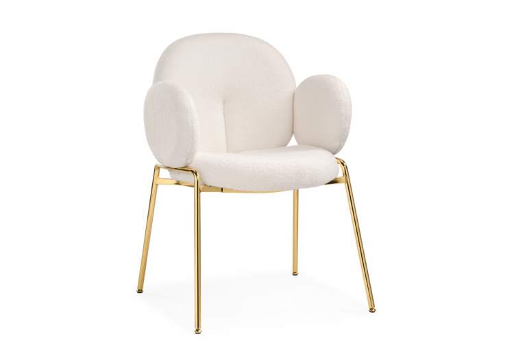 Стул на металлокаркасе Kalipso white / gold-2