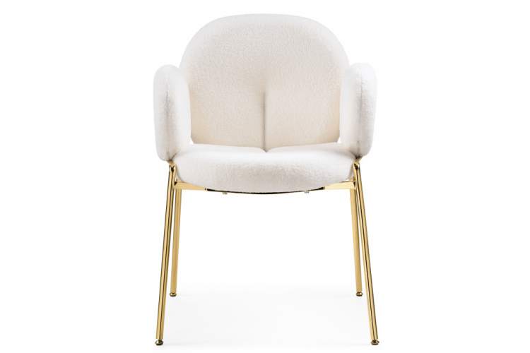 Стул на металлокаркасе Kalipso white / gold-3
