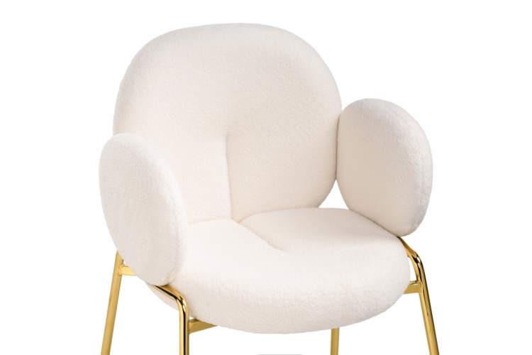 Стул на металлокаркасе Kalipso white / gold-6