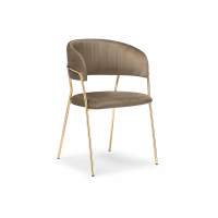 Стул на металлокаркасе Kamelia cappuccino / gold Стул на металлокаркасе Kamelia cappuccino / gold