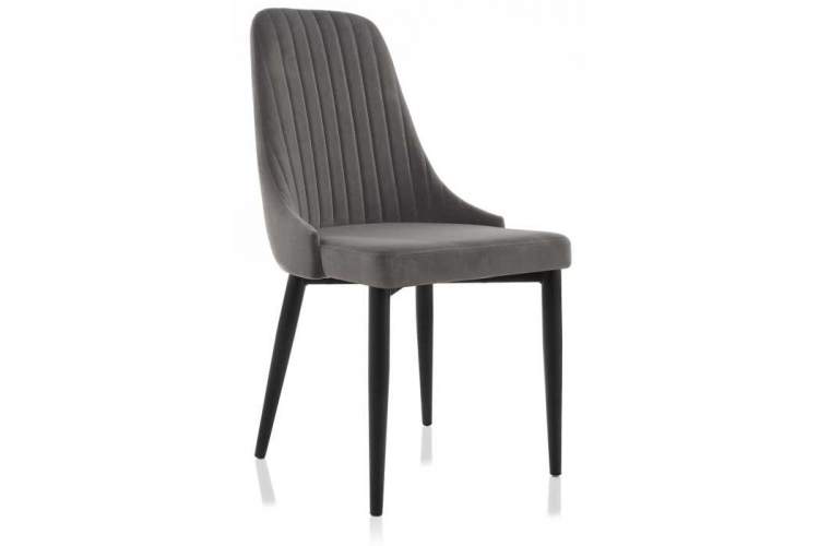 Стул на металлокаркасе Kora dark gray / black