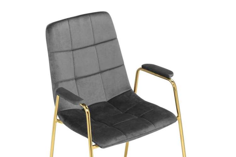 Стул на металлокаркасе Lana dark grey / gold-4