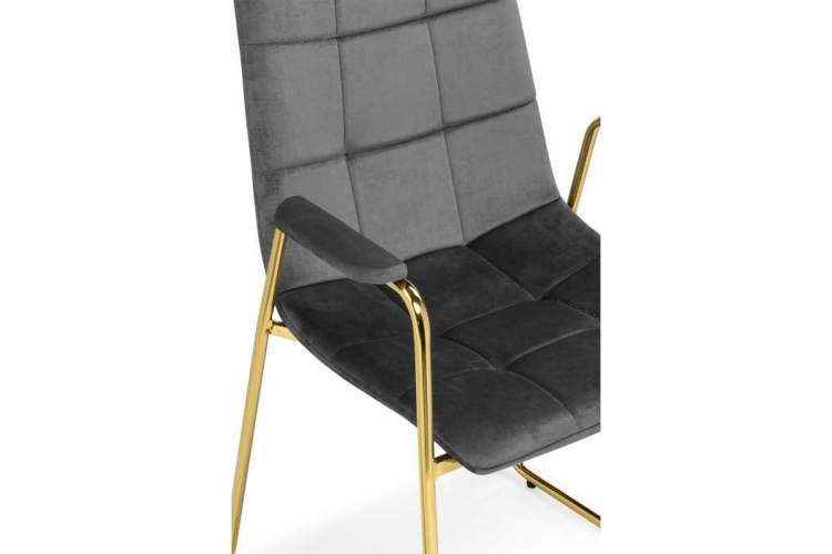Стул на металлокаркасе Lana dark grey / gold-5