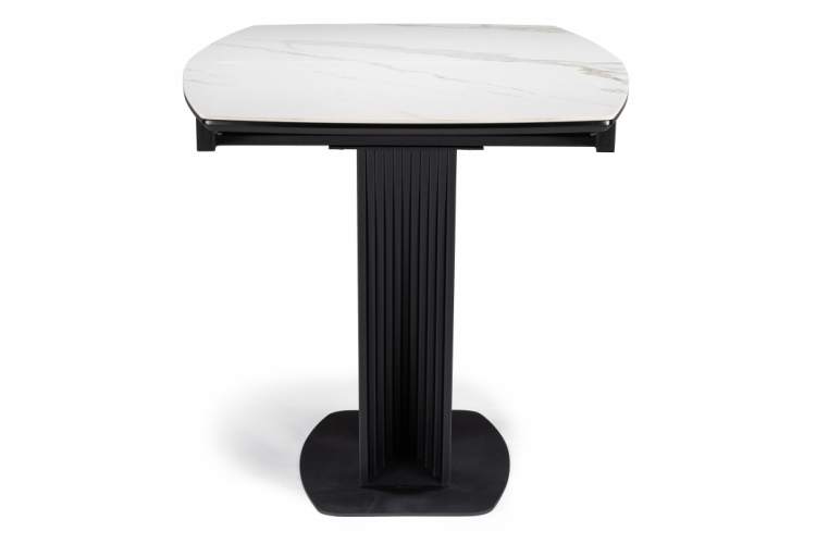 Керамический стол Вейл 140(180)х80 белый мрамор snow white / черный-4